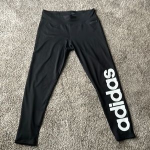 Adidas workout leggings black size large